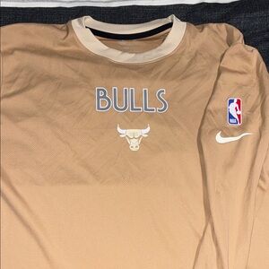 Nike Bulls Tan Long Sleeve Shirt